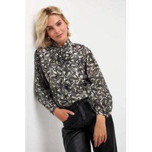 Esqualo blouse zwart met glitter