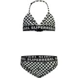 SuperRebel triangel bikini Isla zwart/mintgroen