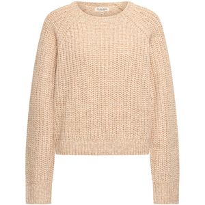 CLAUDIA BY CLAUDIA STRÄTER trui met wol beige gebreid
