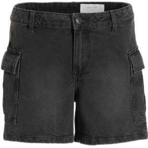 NOISY MAY high waist straight fit denim short NMSMILEY black denim