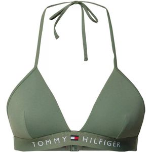 Tommy Hilfiger voorgevormde triangel bikinitop olijfgroen