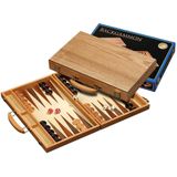 Philos Medium Backgammon Koffer - Houten Speelbord - 2 Spelers - Inclusief Stenen en Dobbelstenen