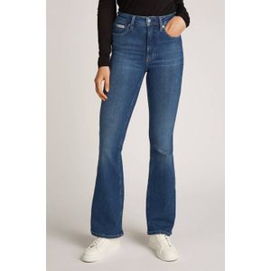 CALVIN KLEIN JEANS high waist flared jeans dark blue denim