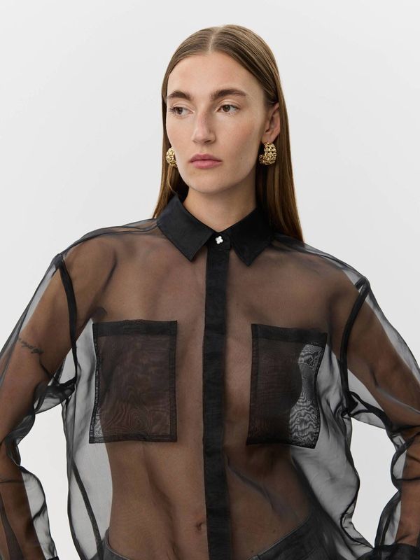 Sofie Schnoor - Blouse - Zwart - Oversized Pasvorm - Polyester