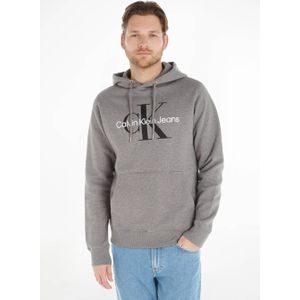CALVIN KLEIN JEANS hoodie met logo mid grey heather