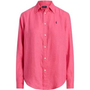 POLO Ralph Lauren linnen blouse met logo roze