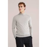 WE Fashion - Trui - Lichtgrijs - Slanke Pasvorm - Lange Mouw