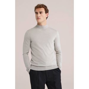 WE Fashion - Trui - Lichtgrijs - Slanke Pasvorm - Lange Mouw