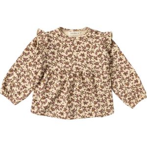 Your Wishes baby longsleeve Pera met fruitprint en ruches ecru/oudroze