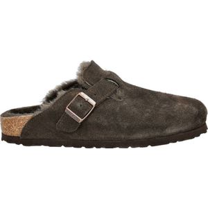 Birkenstock Boston Shearling suède clogs bruin