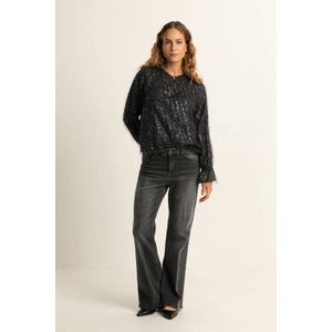 Expresso high waist wide leg jeans grey denim