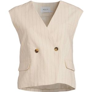 MSCH Copenhagen gestreept gilet Jonalyn beige