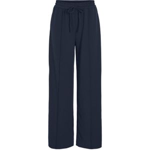 VILA high waist wide leg broek VICLUA donkerblauw