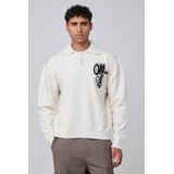 Off The Pitch - Boucle Grip Sweater - Ecru - Trui - Lange Mouwen