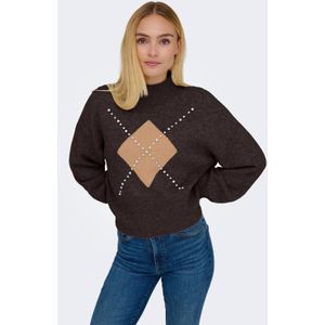 ONLY - ONLWAKEFIELD - Gebreide Trui - Bruin