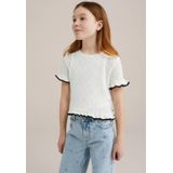 WE Fashion T-shirt wit gebreid