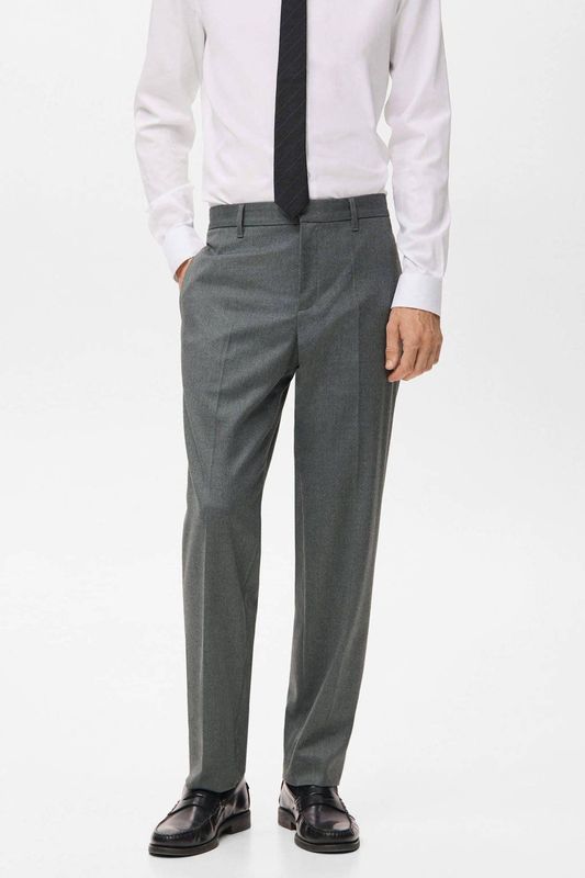 Mango Man straight chino grijs