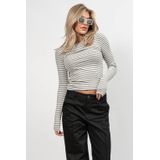 Sofie Schnoor - Snos 433 - Blouse - Grijs - Lange Mouwen