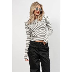 Sofie Schnoor - Snos 433 - Blouse - Grijs - Lange Mouwen