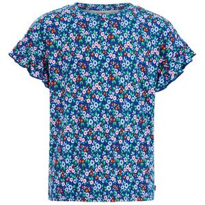 WE Fashion T-shirt met all over print blauw
