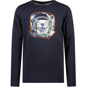 TYGO & vito longsleeve Max met printopdruk donkerblauw