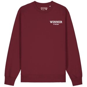 Pinned by K Curve sweater donkerrood