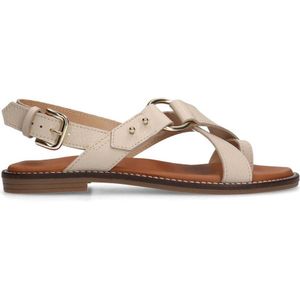 Manfield suède sandalen ecru