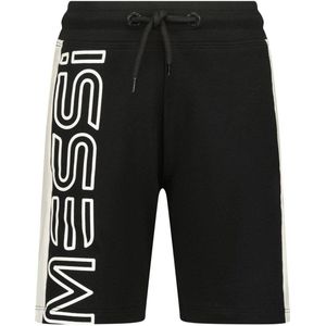 Vingino x Messi sweatshort Rafo met logo donkergrijs/wit