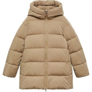 Mango gewatteerde winterjas beige