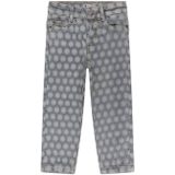 Daily7 mom jeans Ruby met all over print grey denim