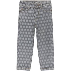 Daily7 mom jeans Ruby met all over print grey denim