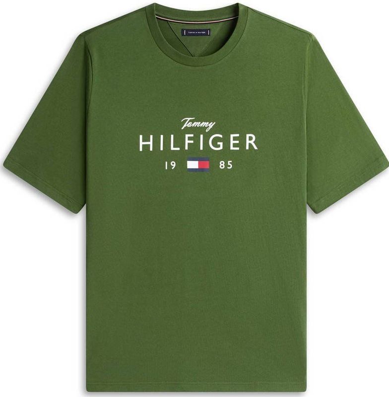 Tommy Hilfiger Big & Tall Rechtvallend T-shirt Plus Size groen