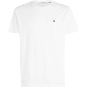 CALVIN KLEIN JEANS regular fit T-shirt met logo wit