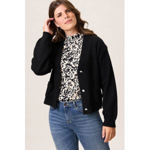 Miss Etam gebreid vest zwart