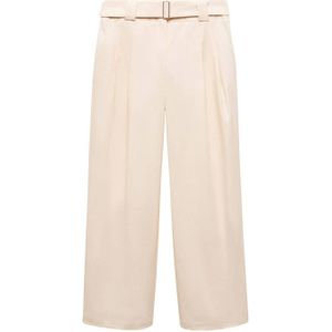 Mango wide leg pantalon ecru