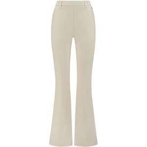NIKKIE high waist flared broek van gerecycled polyester wit