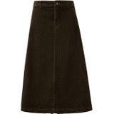 QS midi rok donkerbruin