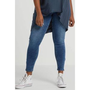 Zizzi high waist cropped super slim fit jeans AMY dark denim