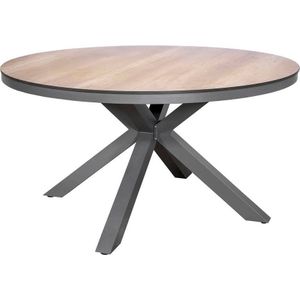 SenS-Line - Elena - Tuintafel - Ø 140 cm - Gepoeerd Aluminium - HPL Tafelblad