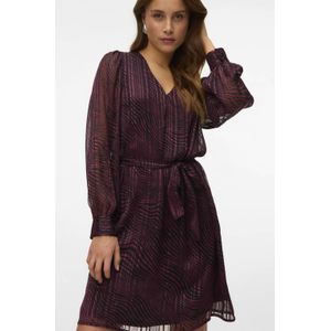 VERO MODA midi jurk donkerrood