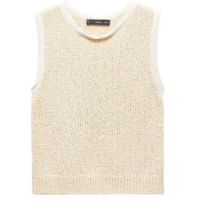 Mango gebreide top beige