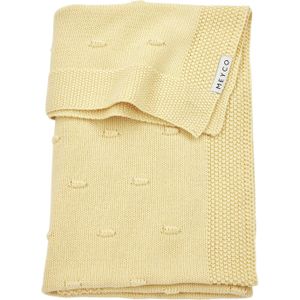 Meyco baby wiegdeken Knots 75x100 cm soft yellow