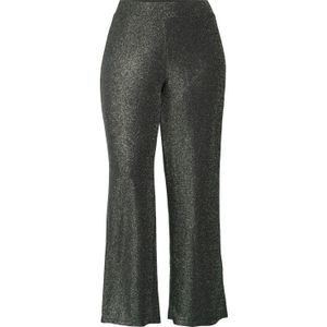 GREAT LOOKS wide leg broek met glitters zilver