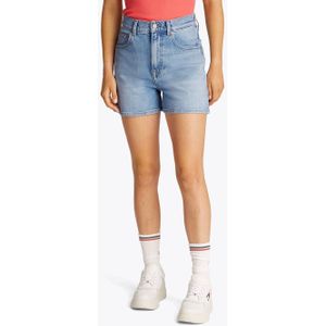 Tommy Jeans rechtvallend high waist denim short light blue denim