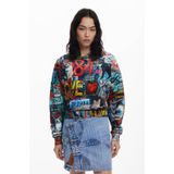 Desigual - Sweater - Multi - 100% Katoen - Ronde Hals - Lange Mouwen
