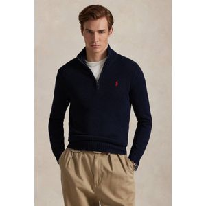Polo Ralph Lauren - Trui met Halve Rits - Marineblauw - Katoen