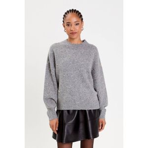 Cache Cache gebreide trui met wol lichtgrijs