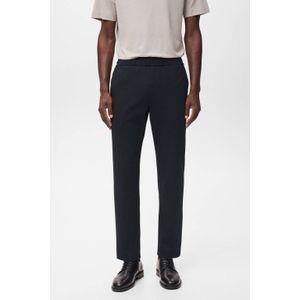 Mango Man regular casual broek donkerblauw