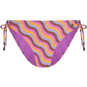 Beachlife strik bikinibroekje roze/lichtblauw/oranje