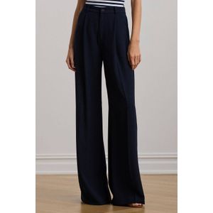 Lauren Ralph Lauren straight high waist broek donkerblauw